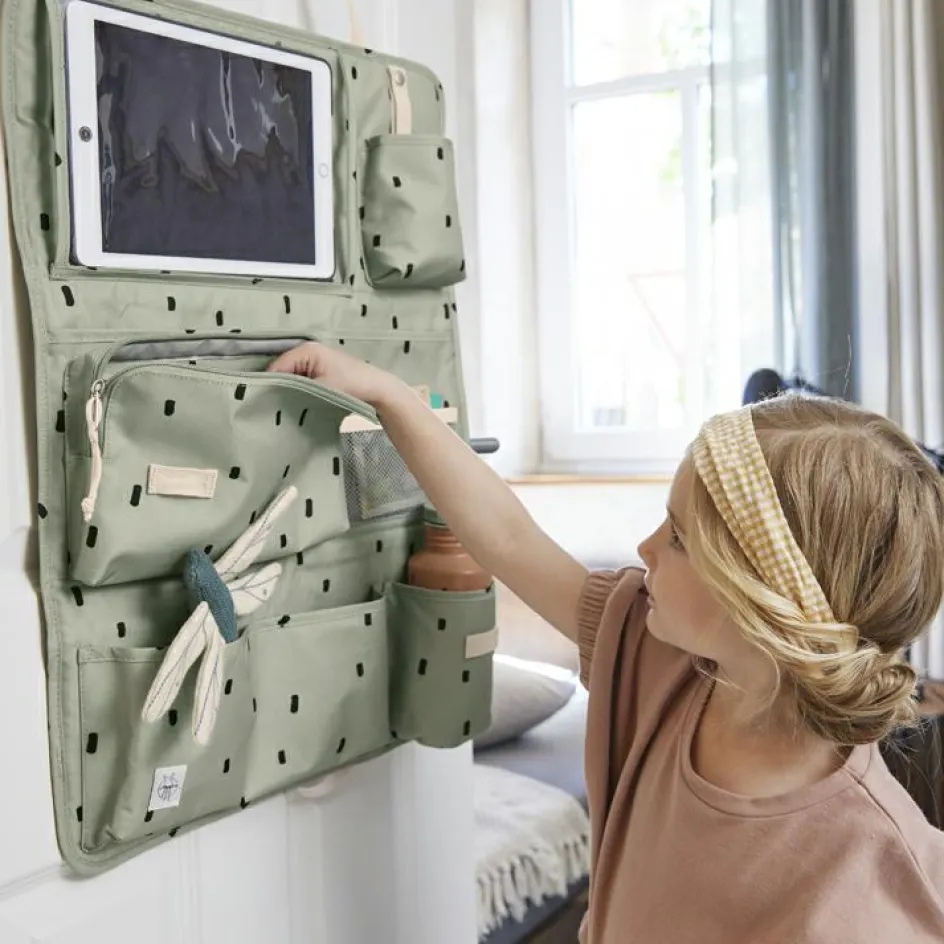 Discount Lässig Organiseur de voiture Happy Prints olive clair