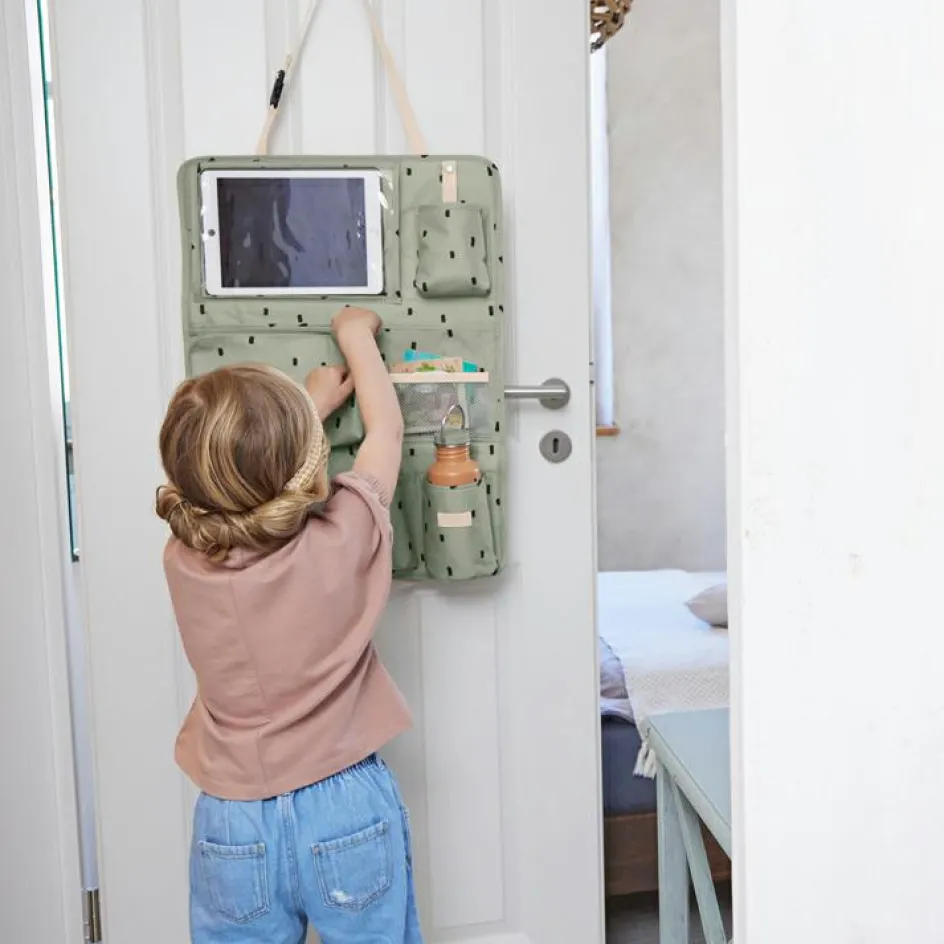 Discount Lässig Organiseur de voiture Happy Prints olive clair