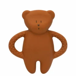 New Moonie Ourson de dentition en caoutchouc naturel caramel