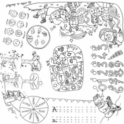 DBKids Pack 1 Coloritable + 2 Tabourets Artiste