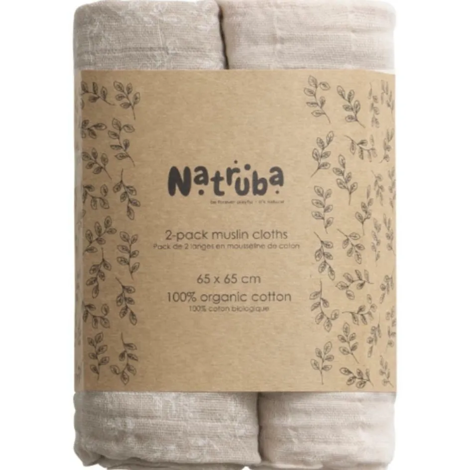 Pack 2 langes en coton bio crème|Natruba Clearance