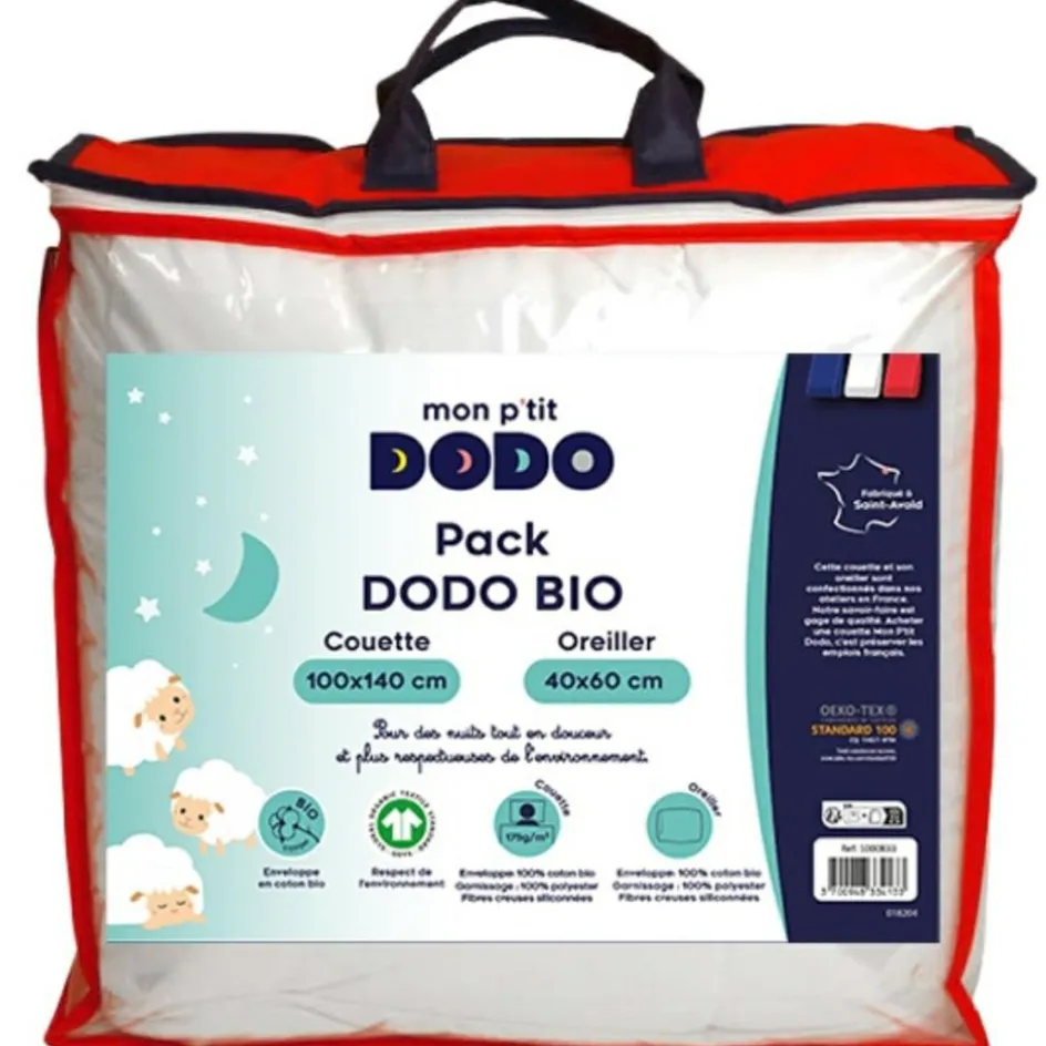 Online Mon P'tit Dodo Pack bio couette et oreiller (100 x 140 cm)