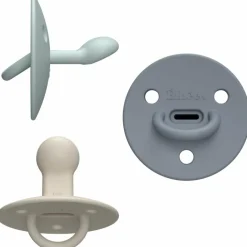 Elhée Pack de 3 sucettes Choochoo Buddy Sand-Blue Grey-Ivy Green (0-6 mois)