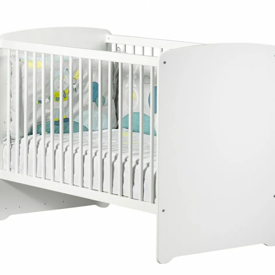 Sale Baby Price Pack duo lit bébé têtes panneaux et tiroir New Basic blanc (60 x 120 cm)