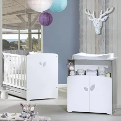 Online Baby Price Pack duo lit bébé têtes panneaux et commode à langer New Leaf