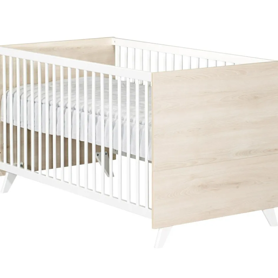 Pack duo Scandi naturel lit bébé évolutif et commode à langer|Baby Price Online