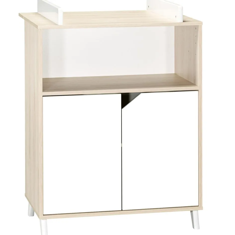 Pack duo Scandi naturel lit bébé évolutif et commode à langer|Baby Price Online