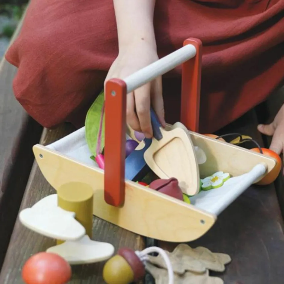 Panier cueillette sauvage en bois|Tender Leaf