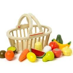 Panier de 13 fruits et légumes en bois|Oxybul