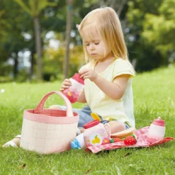 Hape Panier de pique-nique et accessoires en tissu (14 pièces)