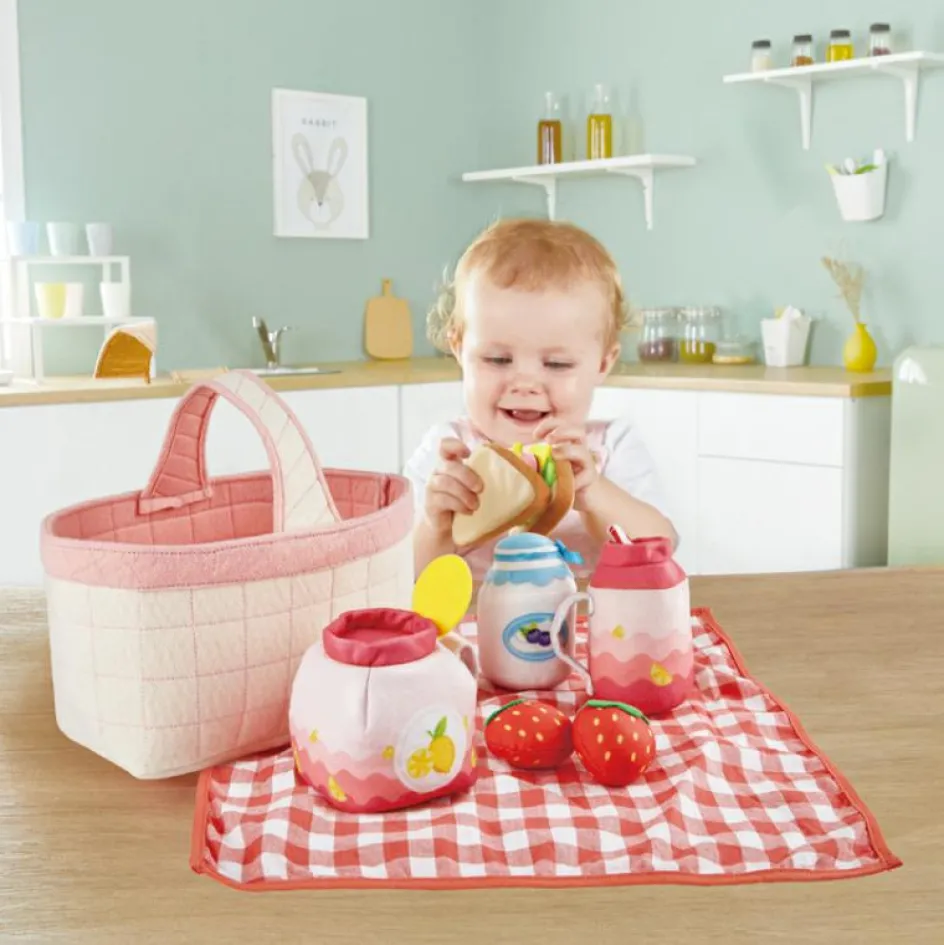 Hape Panier de pique-nique et accessoires en tissu (14 pièces)