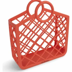 Filibabba Panier de plage en silicone Rouge Corail