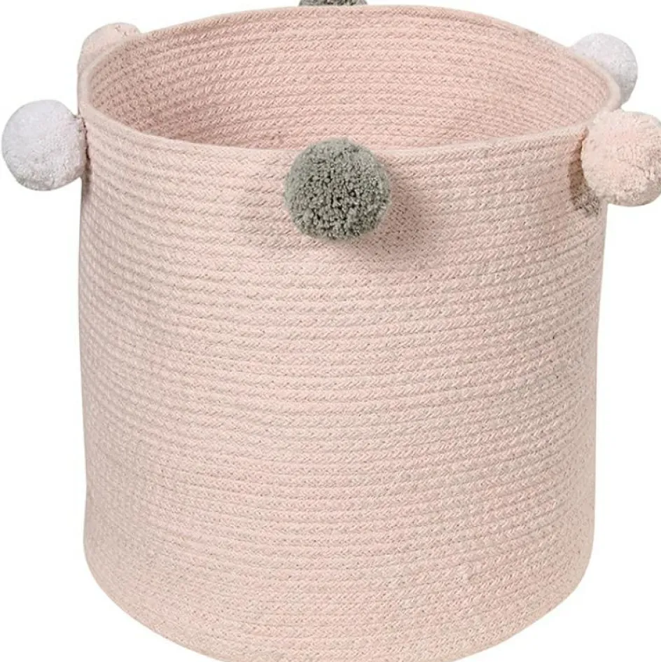 Panier de rangement Bubbly en coton rose (30 x 30 cm)|Lorena Canals New