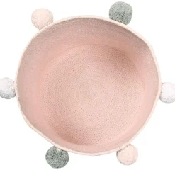 Panier de rangement Bubbly en coton rose (30 x 30 cm)|Lorena Canals New