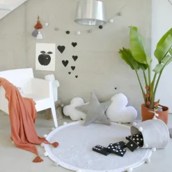 Best Lorena Canals Panier de rangement Bubbly en coton gris (30 x 30 cm)