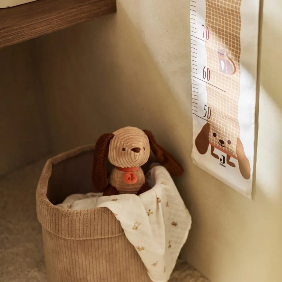 Hot Jollein Panier de rangement Cloudy Rib Milky Coffee (35 x 30 cm)