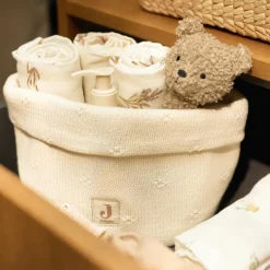 Panier de rangement Cosy Knit Ivory (14 x 18 cm)|Jollein Clearance