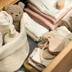 Panier de rangement Cosy Knit Ivory (14 x 18 cm)|Jollein Clearance