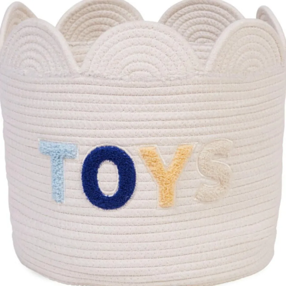 Panier de rangement Fleur écru (30 x 30 cm)|Childhome Hot