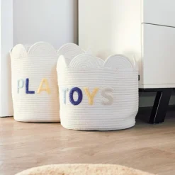 Panier de rangement Fleur écru (35 x 35 cm)|Childhome Clearance