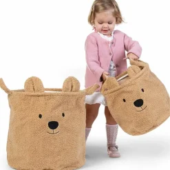 Clearance Childhome Panier de rangement Teddy beige (40 x 40 cm)