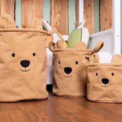 Clearance Childhome Panier de rangement Teddy beige (40 x 40 cm)