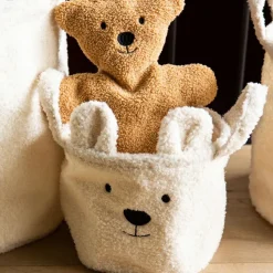 Panier de rangement Teddy écru (25 x 20 cm)|Childhome Online