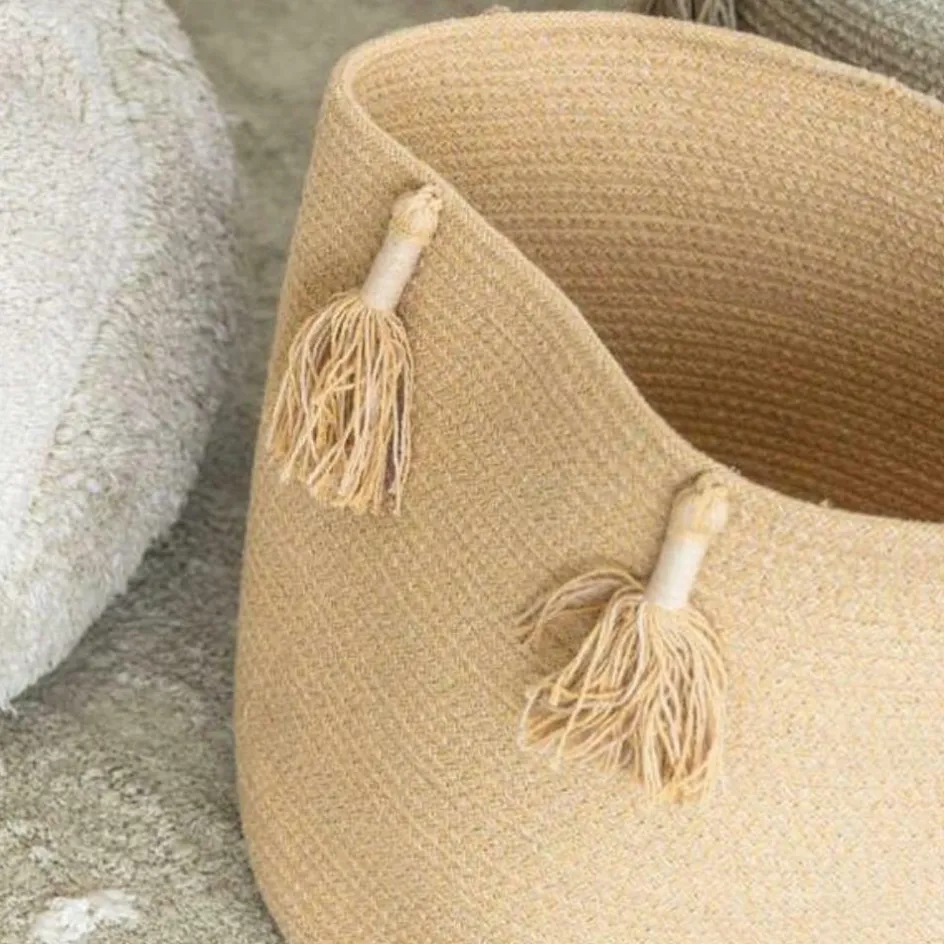 Panier de rangement Woody Miel(30 x 30 cm)|Lorena Canals Outlet