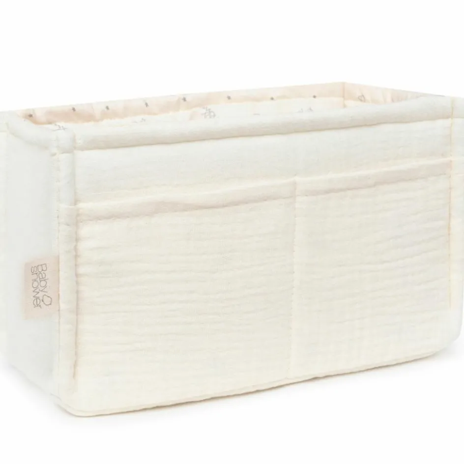 Panier de toilette Ivory Powder (24 cm)|Babyshower Discount