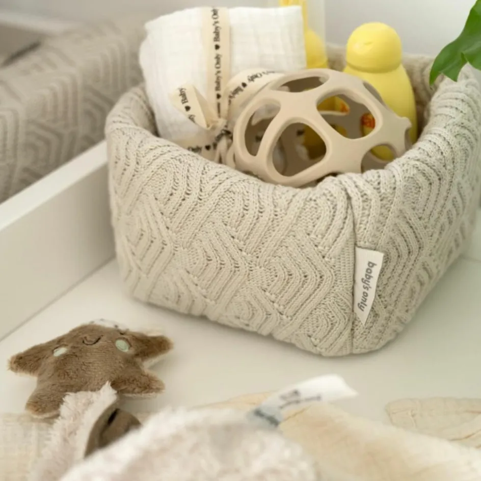 Panier de toilette Sierra Warm Linen (18 x 18 cm)|Baby's Only Clearance