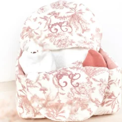 Clearance Tartine et Chocolat Panier de toilette Toile de Jouy (25 x 25 cm)