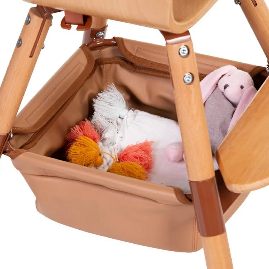 Panier effet cuir nude pour chaise haute Evolu|Childhome Discount