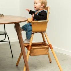 Panier effet cuir nude pour chaise haute Evolu|Childhome Discount