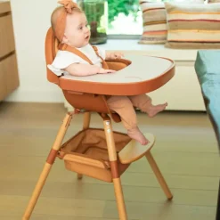 Panier effet cuir nude pour chaise haute Evolu|Childhome Discount