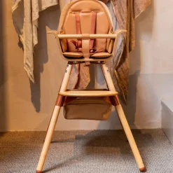 Panier effet cuir nude pour chaise haute Evolu|Childhome Discount