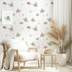 Discount Lilipinso Papier peint Balade en mer Les tortues (50 cm x 10 m)