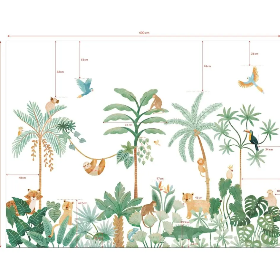 Online Lilipinso Papier peint décor XL Aventure dans la jungle