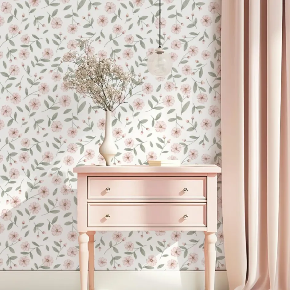 Papier peint Eclat et boutons de fleurs (50 cm x 10 m)|Lilipinso Online