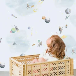 Sale Mimi'lou Papier peint Espace (10 mètres)