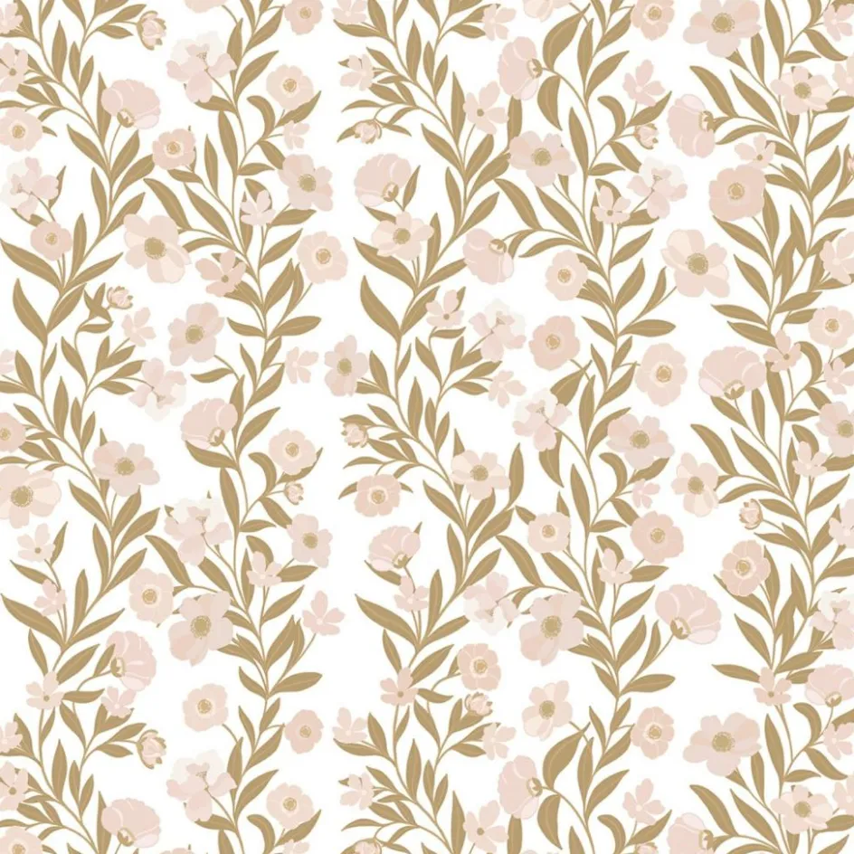 Hot Lilipinso Papier peint Guirlandes de fleurs (50 cm x 10 m)