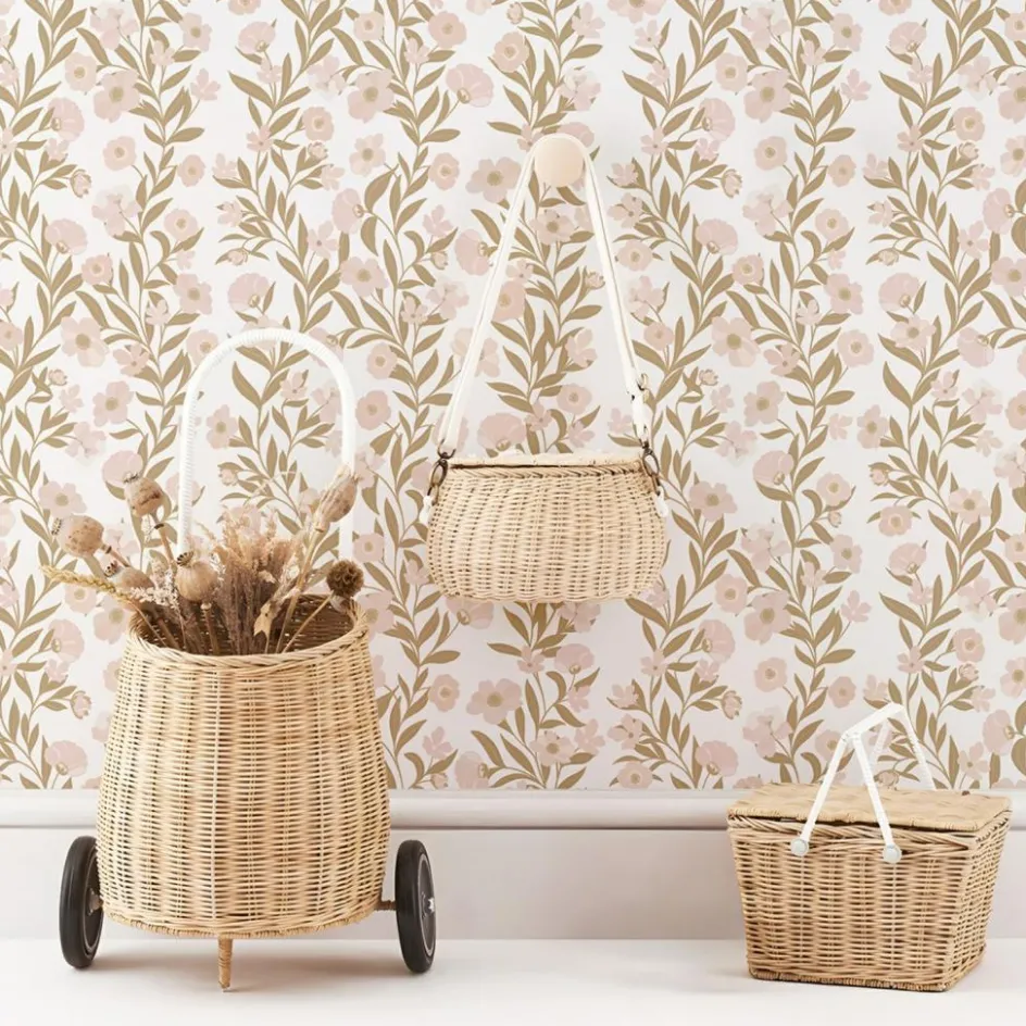 Hot Lilipinso Papier peint Guirlandes de fleurs (50 cm x 10 m)