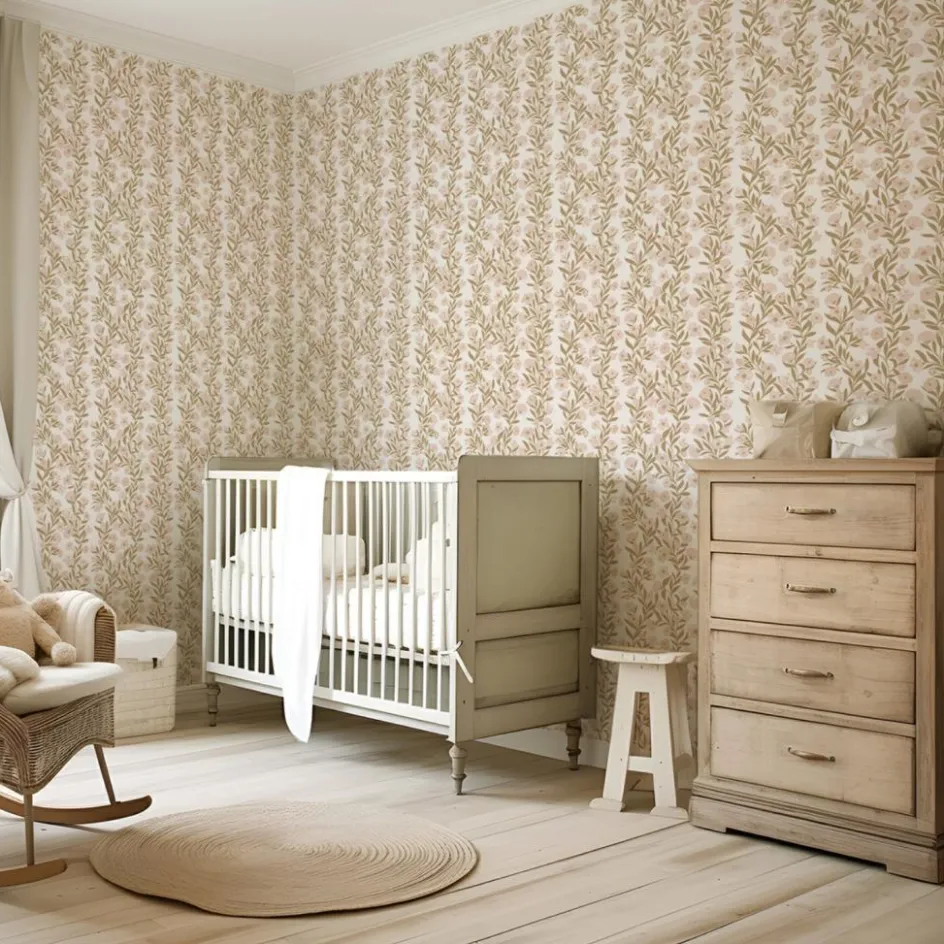 Hot Lilipinso Papier peint Guirlandes de fleurs (50 cm x 10 m)