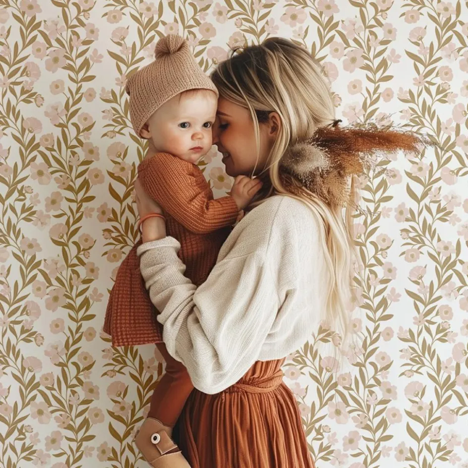 Hot Lilipinso Papier peint Guirlandes de fleurs (50 cm x 10 m)