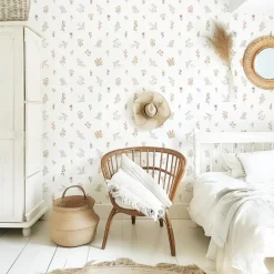 Online Lilipinso Papier peint Hirondelles et fleurs (50 cm x 10 m)