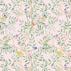 New Mimi'lou Papier peint intissé Roseraie rose