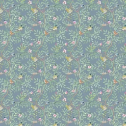 Hot Mimi'lou Papier peint intissé Roseraie bleu