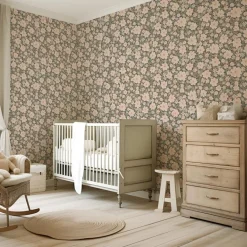 Clearance Lilipinso Papier peint Les fleurs fond nuit (50 cm x 10 m)