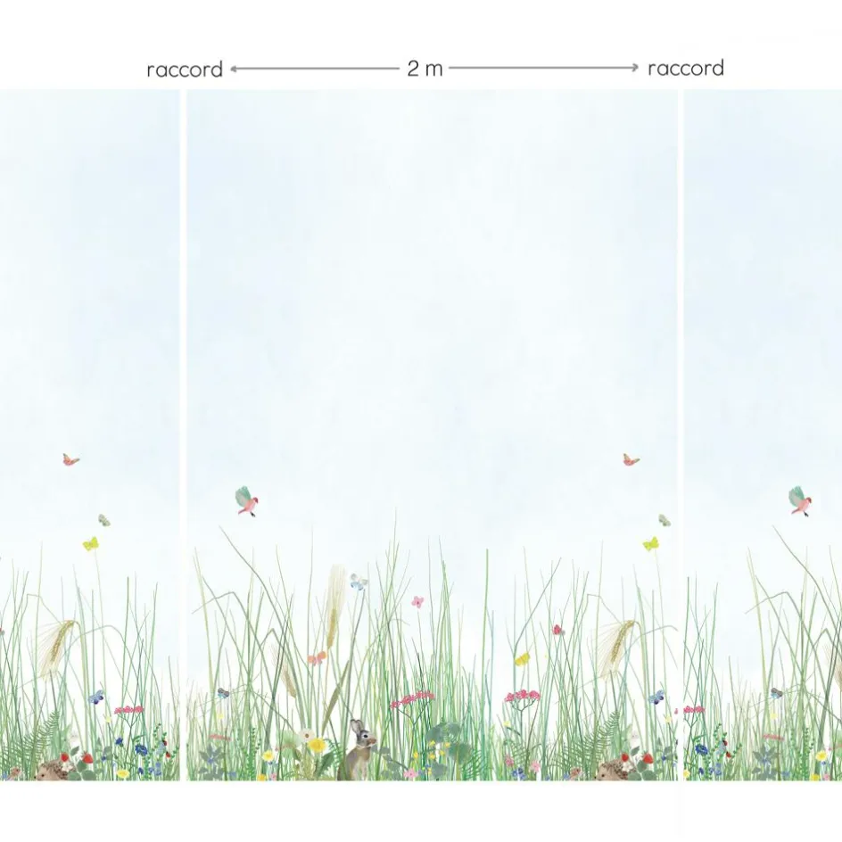 Papier Peint Panorama Mon jardin L (250 x 200 cm)|Mimi'lou Clearance
