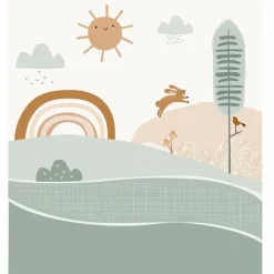 Papier peint panoramique Edgar le renard|Charlie et Suzie New