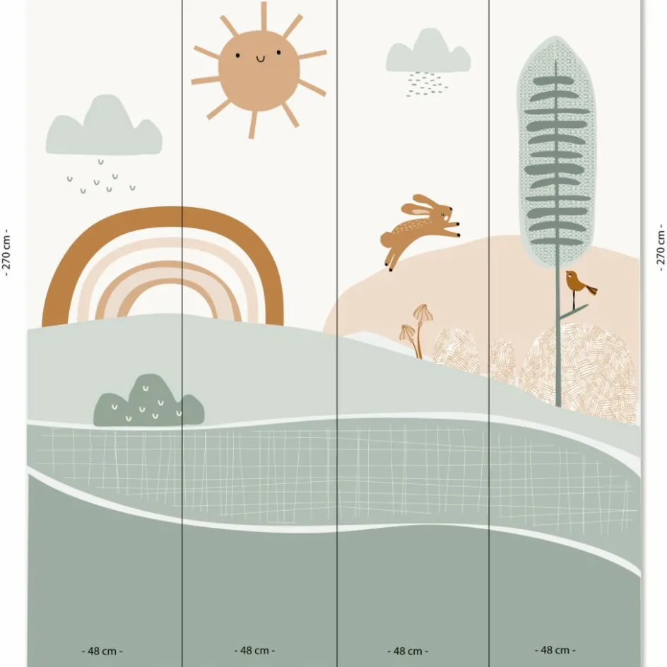 Papier peint panoramique Edgar le renard|Charlie et Suzie New